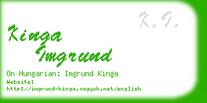 kinga imgrund business card